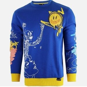 SCREENSHOT Mens Urban NYC Graffiti Hip Hop Fleece Pullover Active Fashion Crew